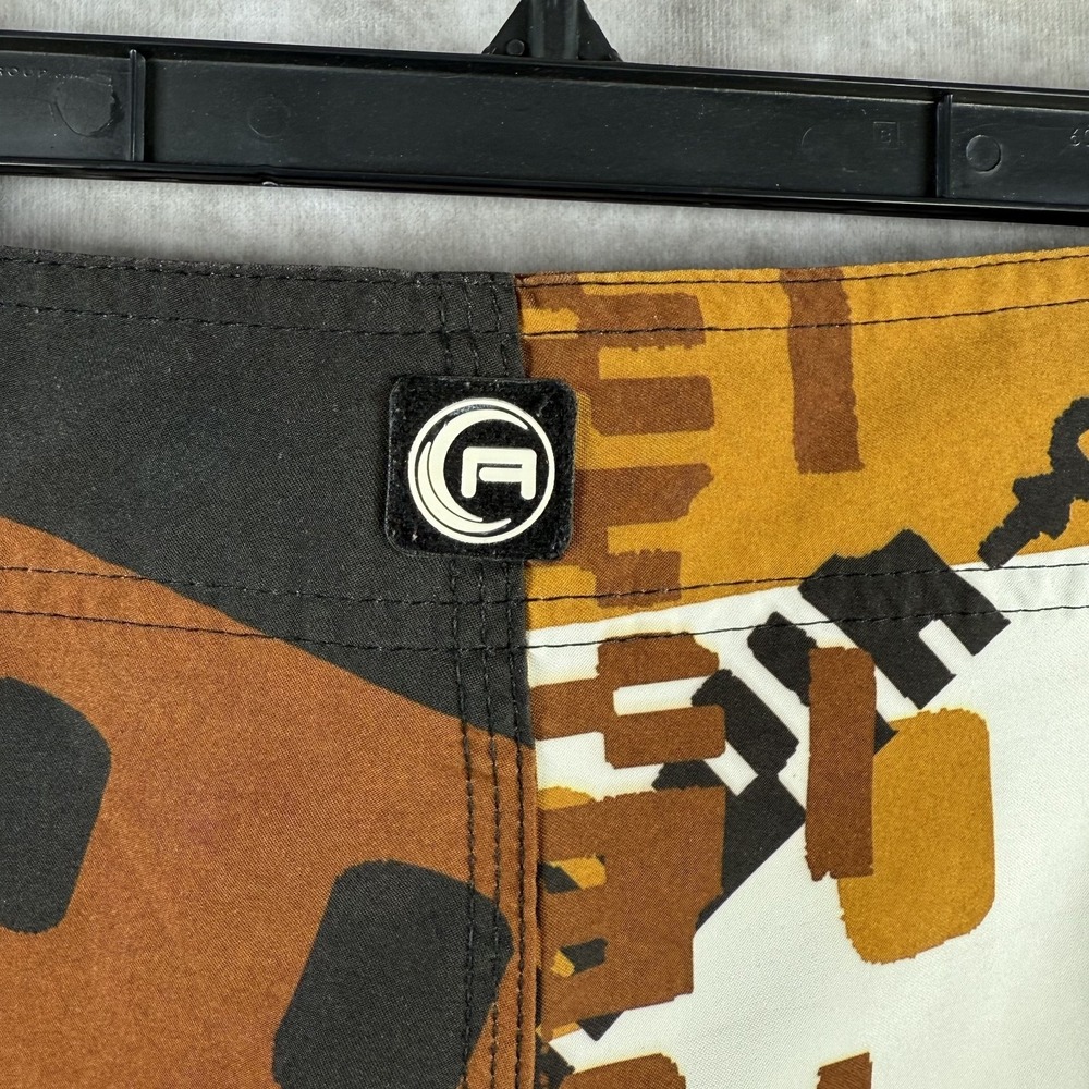 Y2K Aaron Chang Board Shorts Sz 33 Photography Film Reels Documenting Life Surf‎ - Picture 7 of 7